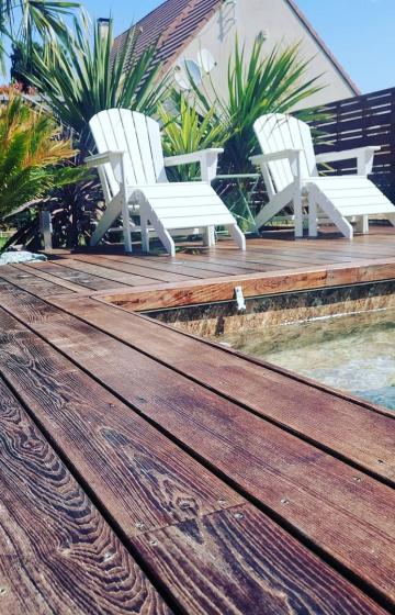 Terrasse en bois frêne thermochauffé à Chevry-Cossigny (77)