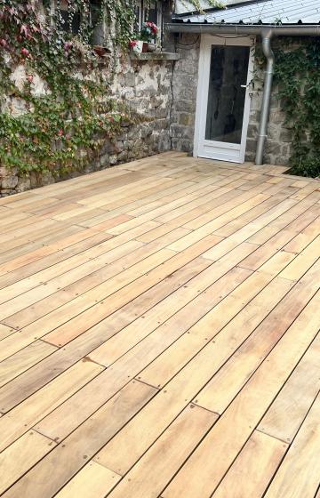 création d'une terrasse en bois exotique en Seine et Marne 77