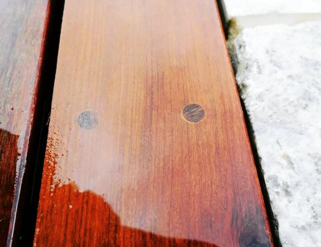 Pose d'une terrasse en bois exotique IPE à Bailly-Romainvilliers (77)