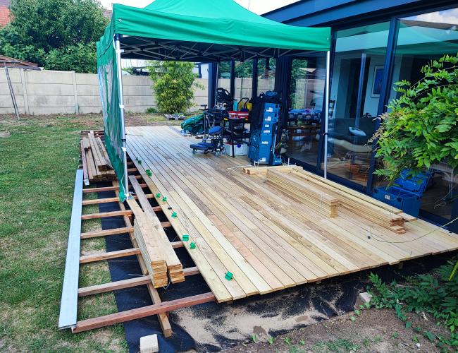 terrasse en bois Robinier faux acacia Bailly Romainvilliers 77