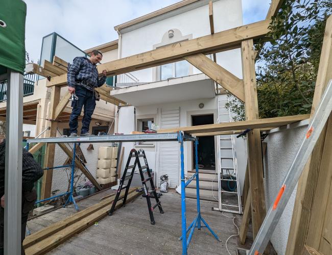 Pose de terrasse sur pilotis 77 Seine et Marne