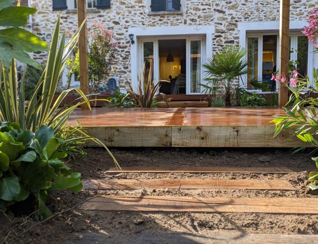 réalisation d'une terrasse en bois exotique 77