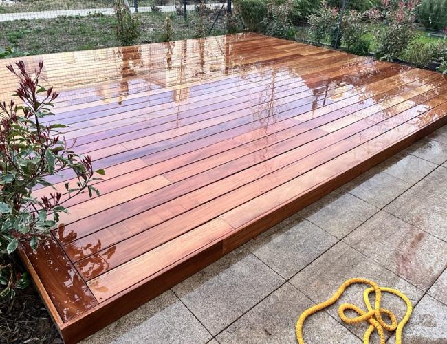 pose de terrasse en bois exotique Seine et Marne