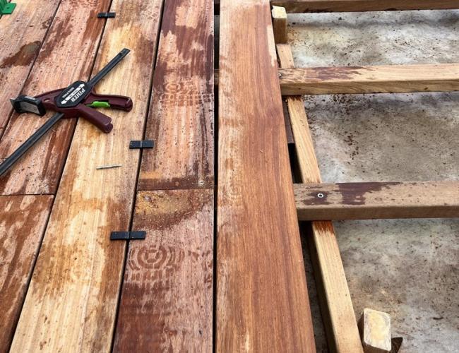 pose de terrasse en bois exotique Seine et Marne