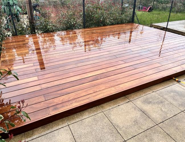 pose de terrasse en bois exotique Seine et Marne